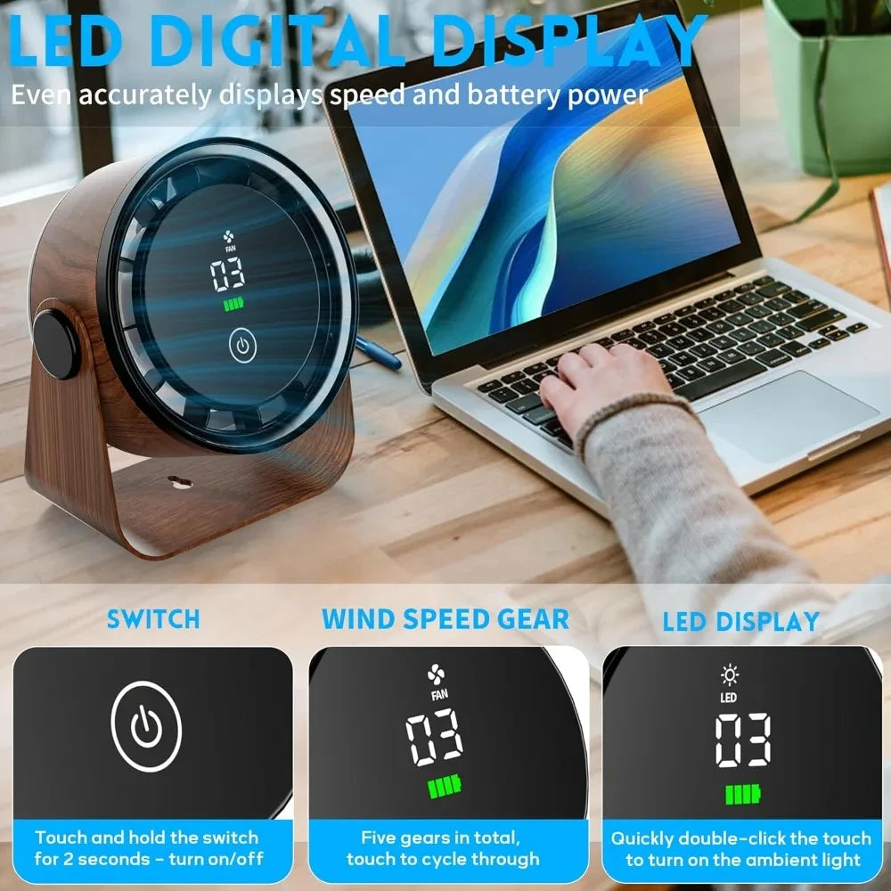Rechargeable Desk Fan